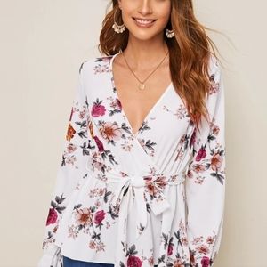 Gorgeous Floral Wrap Top